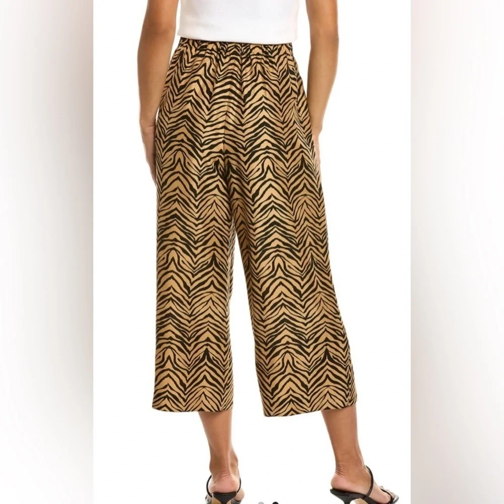 Lafayette 148 New York Riverside Silk Crop Pants in Size Medium